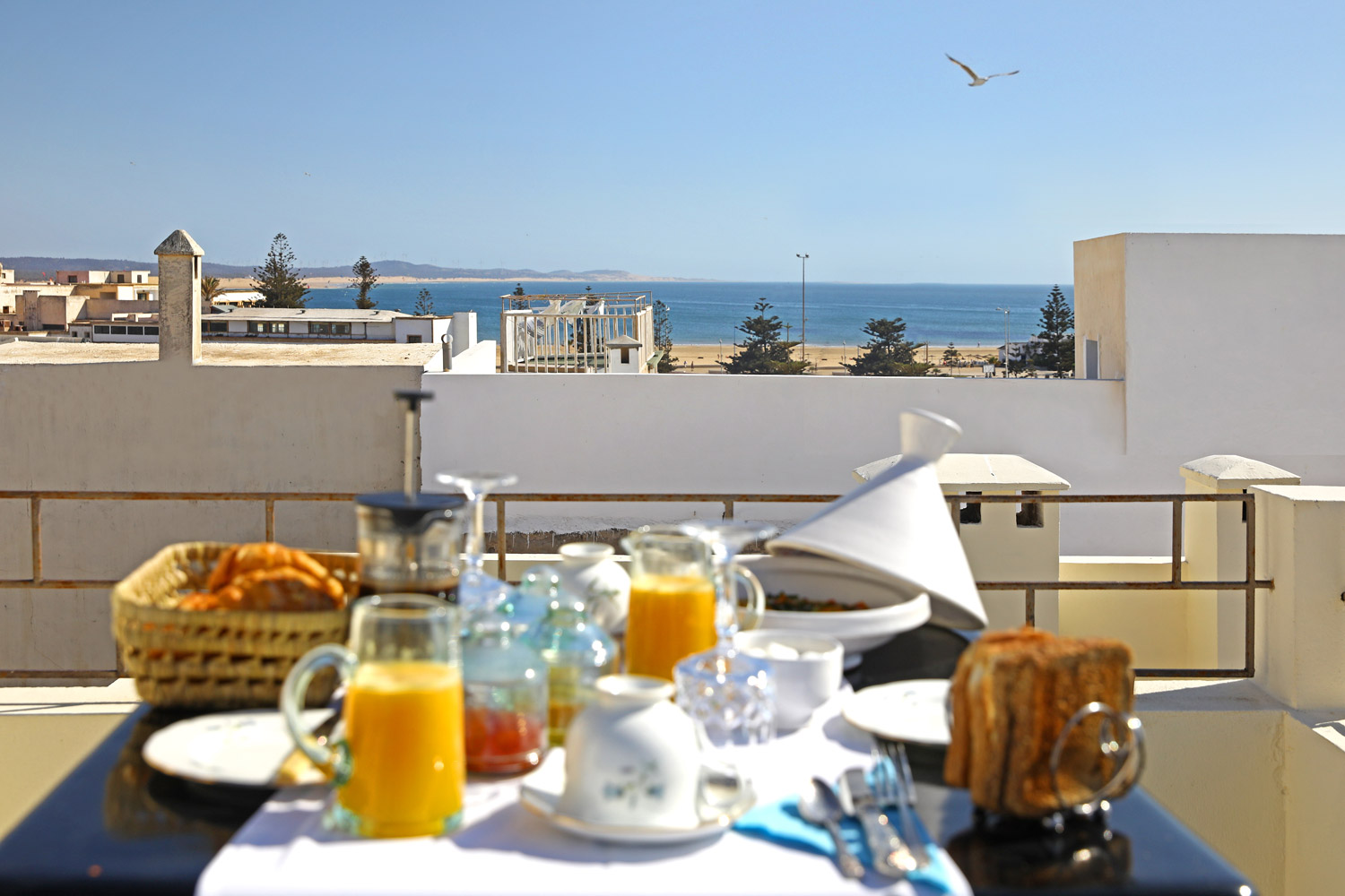 Riad EspritBleu Essaouira: Breakfast on the rooftop terrace
